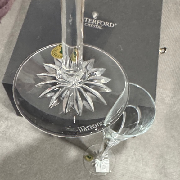 Waterford Wishes Crystal Toasting Champagne Wish Romance Flutes - Picture 5 of 8